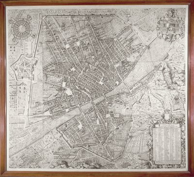 Map of Florence, 1584 by Stefano Bonsignori